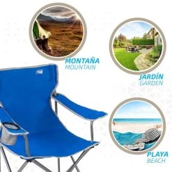 AKTIVE - Chaise De Camping Avec Porte-Gobelet -Activités De Plein Air aktive chaise de camping avec porte gobelet 4