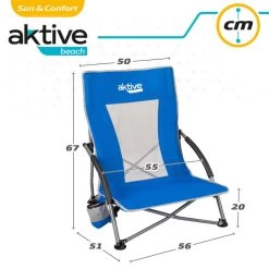 AKTIVE - Chaise Pliante Avec Poche Et Poignée De Transport -Activités De Plein Air aktive chaise pliante avec poche et poignee de transport 4