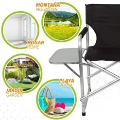 AKTIVE - Chaise Pliante Avec Table Amovible -Activités De Plein Air aktive chaise pliante avec table amovible 4