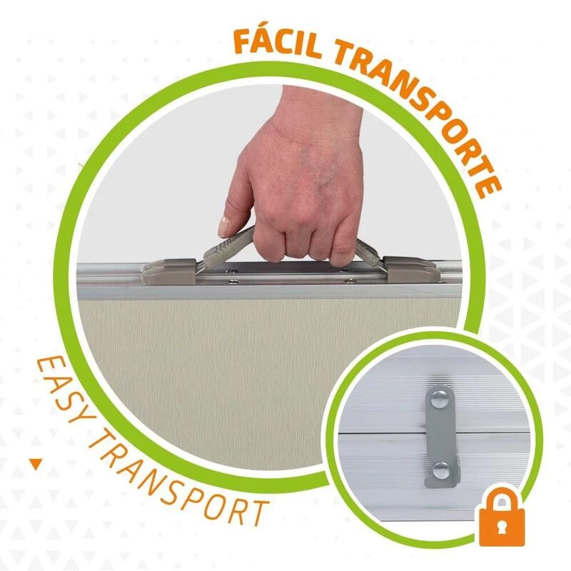 AKTIVE - Ensemble Table Et Chaise. Table Pliante Avec 4 Tabourets 135x86x67 Cm 7 AKTIVE - Ensemble Table Et Chaise. Table Pliante Avec 4 Tabourets 135x86x67 Cm – Image 5