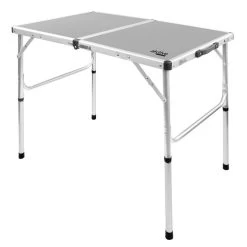 AKTIVE - Table De Camping Pliante, Réglable En 2 Hauteurs, 90x60x40/70 Cm, Gris