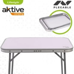 AKTIVE - Table Pliante Avec Poignée De Transport. Table De Camping 60x40x50 Cm -Activités De Plein Air aktive table pliante avec poignee de transport table de camping 60x40x50 cm 2