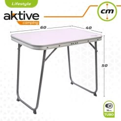 AKTIVE - Table Pliante Avec Poignée De Transport. Table De Camping 60x40x50 Cm -Activités De Plein Air aktive table pliante avec poignee de transport table de camping 60x40x50 cm 3