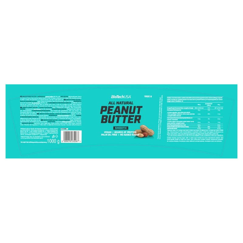 Beurres Protéinés | Peanut Butter Biotech USA (1kg) | Smooth 4 Beurres Protéinés | Peanut Butter Biotech USA (1kg) | Smooth – Image 2