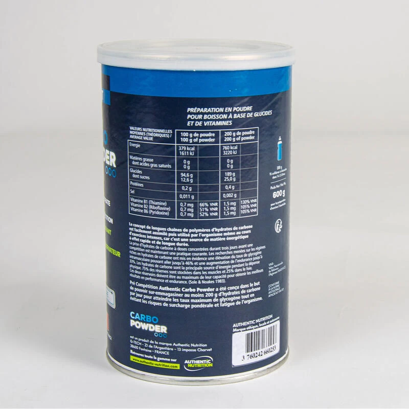 Boisson De Préparation - Carbo POWDER 600 Gr Nature 5 Boisson De Préparation - Carbo POWDER 600 Gr Nature – Image 3