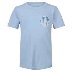 Regatta Bosley V T-shirt De Marche à Manches Courtes Pour Enfant - Bleu -Activités De Plein Air bosley v t shirt de marche a manches courtes pour enfant bleu 2