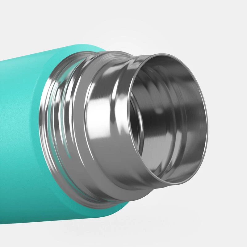 Quechua Bouteille Isotherme Inox 0,4L Avec Gobelet Pour La Randonnée - Turquoise 9 Quechua Bouteille Isotherme Inox 0,4L Avec Gobelet Pour La Randonnée - Turquoise – Image 7