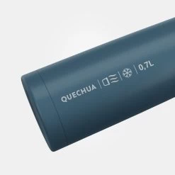 Quechua Bouteille Isotherme Inox 0,7L Avec Gobelet Pour La Randonnée - Bleu -Activités De Plein Air bouteille isotherme inox 07l avec gobelet pour la randonnee bleu 2