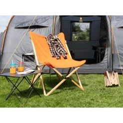 Chaise Longue Tofte - Chaise Relax De Camping - Pliable - Max. 120 Kg - Orange -Activités De Plein Air chaise longue tofte chaise relax de camping pliable max 120 kg orange 2