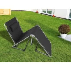 Chaise Longue Torget - Transat - Bain De Soleil 190x60x30 Cm - 150 Kg - Pliable -Activités De Plein Air chaise longue torget transat bain de soleil 190x60x30 cm 150 kg pliable 3