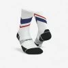 CHAUSSETTES DE RUNNING RUN900 EPAISSES MI-MOLLET BLANCHES BLEUES ROUGES -Activités De Plein Air chaussettes de running run900 epaisses mi mollet blanches bleues rouges