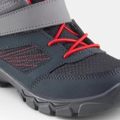 Quechua Chaussures De Randonnée Enfant Avec Scratch MH100 Mid Grise Foncée Du 24 AU 34 -Activités De Plein Air chaussures de randonnee enfant avec scratch mh100 mid grise foncee du 24 au 34 4