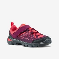 Quechua Chaussures De Randonnée Enfant Basses Avec Scratch MH120 LOW Violettes 28 AU 34