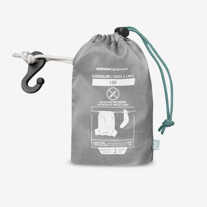 Quechua CORDE À LINGE POUR LE CAMPING - 5 MÈTRES 3 Quechua CORDE À LINGE POUR LE CAMPING - 5 MÈTRES