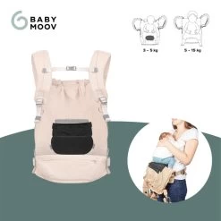 BabyMoov Coussin Réducteur Nouveau-né Pour Porte Bébé Moov & Boost - Noir -Activités De Plein Air coussin reducteur nouveau ne pour porte bebe moov and boost noir 2