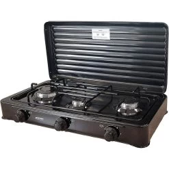 MPM Cuisinière à Gaz Portable Pour Le Camping Avec 3 Feux Couvercle Smile -Activités De Plein Air cuisiniere a gaz portable pour le camping avec 3 feux couvercle smile 1