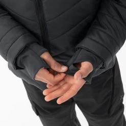 Quechua DOUDOUNE DE RANDONNÉE - HYBRIDE NOIRE - ENFANT 7-15 ANS -Activités De Plein Air doudoune de randonnee hybride noire enfant 7 15 ans 5