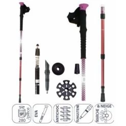 ELEMENTERRE Bâtons De Randonnée PISALO - ORANGE