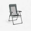 Quechua FAUTEUIL PLIANT CONFORTABLE POUR LE CAMPING - INCLINABLE - ACIER -Activités De Plein Air fauteuil pliant confortable pour le camping inclinable acier