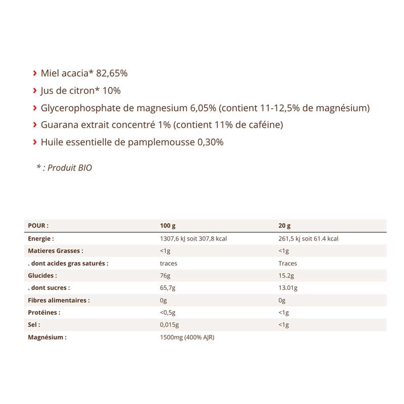 GELS ENERGETIQUES COUP DE BOOST - MIEL MAGNESIUM GUARANA ETUI X6 5 GELS ENERGETIQUES COUP DE BOOST - MIEL MAGNESIUM GUARANA ETUI X6 – Image 3
