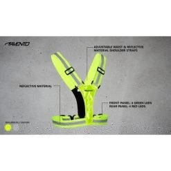 AVENTO Gilet De Running Avec éclairage LED Réfléchissant - Jaune Fluo -Activités De Plein Air gilet de running avec eclairage led reflechissant jaune fluo 4