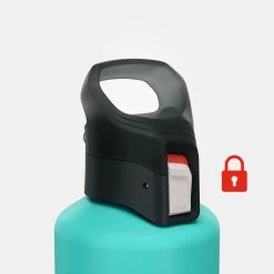 Quechua Gourde Alu 1L Avec Bouchon à Ouverture Rapide Pour La Randonnée - Vert -Activités De Plein Air gourde alu 1l avec bouchon a ouverture rapide pour la randonnee vert 3