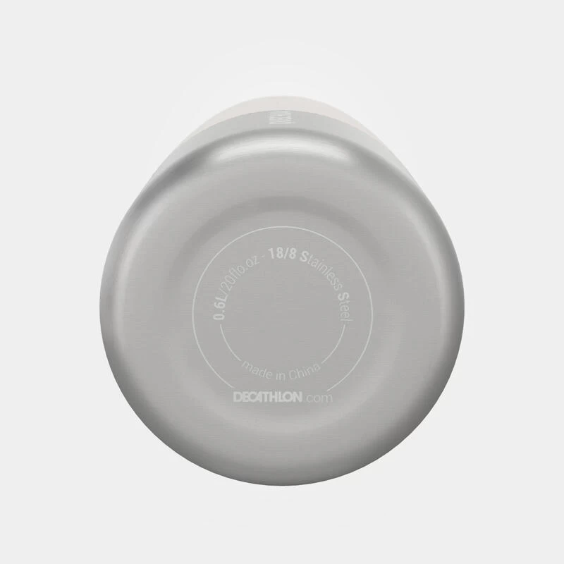 Quechua Gourde Inox 0,6L Avec Bouchon à Vis Pour La Randonnée - Blanc 10 Quechua Gourde Inox 0,6L Avec Bouchon à Vis Pour La Randonnée - Blanc – Image 8