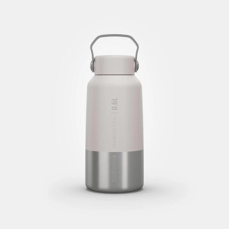 Quechua Gourde Inox 0,6L Avec Bouchon à Vis Pour La Randonnée - Blanc 12 Quechua Gourde Inox 0,6L Avec Bouchon à Vis Pour La Randonnée - Blanc – Image 10