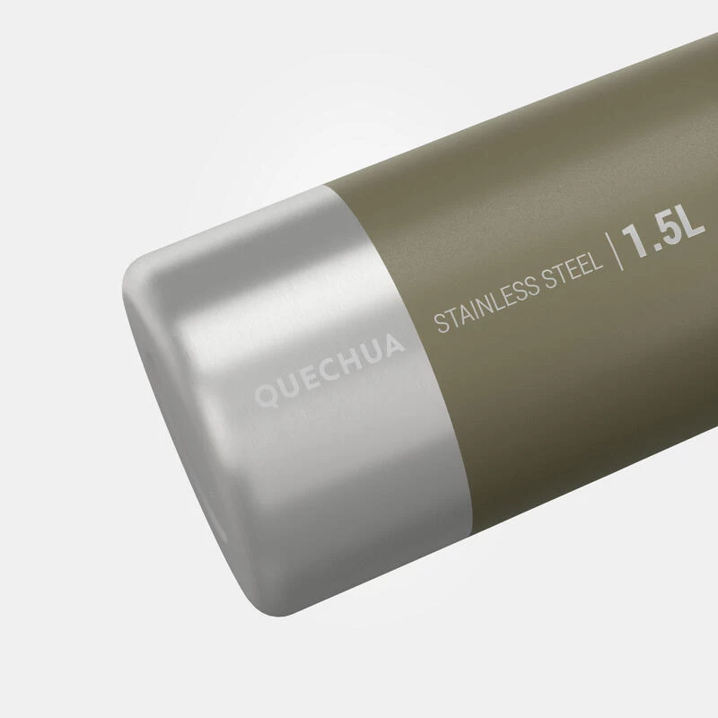 Quechua Gourde Inox 1,5L Avec Bouchon à Vis Pour La Randonnée - Kaki 5 Quechua Gourde Inox 1,5L Avec Bouchon à Vis Pour La Randonnée - Kaki – Image 3