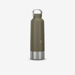 Quechua Gourde Inox 1,5L Avec Bouchon à Vis Pour La Randonnée - Kaki