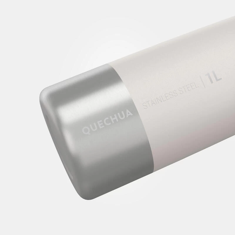 Quechua Gourde Inox 1L Avec Bouchon à Vis Pour La Randonnée - Blanc 5 Quechua Gourde Inox 1L Avec Bouchon à Vis Pour La Randonnée - Blanc – Image 3