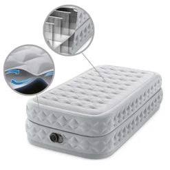 Intex Matelas Gonflable - 1-Person - 99 X 191 X 51 Cm - Gris -Activités De Plein Air intex matelas gonflable 1 person 99 x 191 x 51 cm gris 4