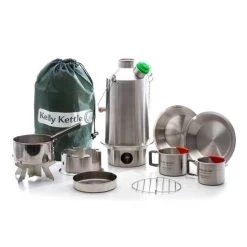Kelly Kettle Kit 'Base Camp' Ultime - Acier Inoxydable NOUVEAU -Activités De Plein Air kelly kettle kit base camp ultime acier inoxydable nouveau 1