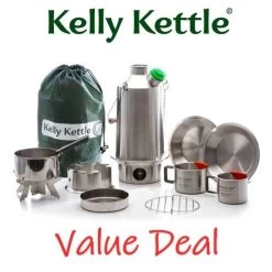 Kelly Kettle Kit 'Base Camp' Ultime - Acier Inoxydable NOUVEAU -Activités De Plein Air kelly kettle kit base camp ultime acier inoxydable nouveau 2