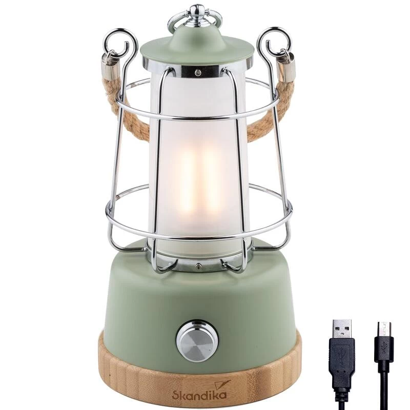 Lampe Lanterne De Camping LED Kiruna - Rechargeable - USB - Bambou - Style Rétro 3 Lampe Lanterne De Camping LED Kiruna - Rechargeable - USB - Bambou - Style Rétro