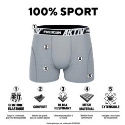 FREEGUN Lot De 4 Boxers Homme Aktiv Sport Ultra 3D -Activités De Plein Air lot de 4 boxers homme aktiv sport ultra 3d 1
