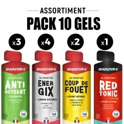 Pack Assortiment 10 Gels X 34 G Overstims