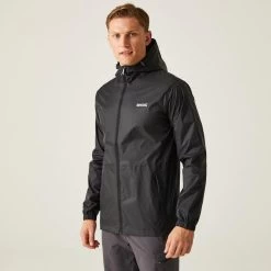 Regatta Pack-It III Homme Randonnée Veste Imperméable - Noir -Activités De Plein Air pack it iii homme randonnee veste impermeable noir 2