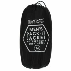 Regatta Pack-It III Homme Randonnée Veste Imperméable - Noir -Activités De Plein Air pack it iii homme randonnee veste impermeable noir 5