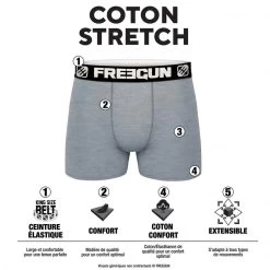 FREEGUN Pack Surprise De 5 Boxers Homme En Coton -Activités De Plein Air pack surprise de 5 boxers homme en coton 3