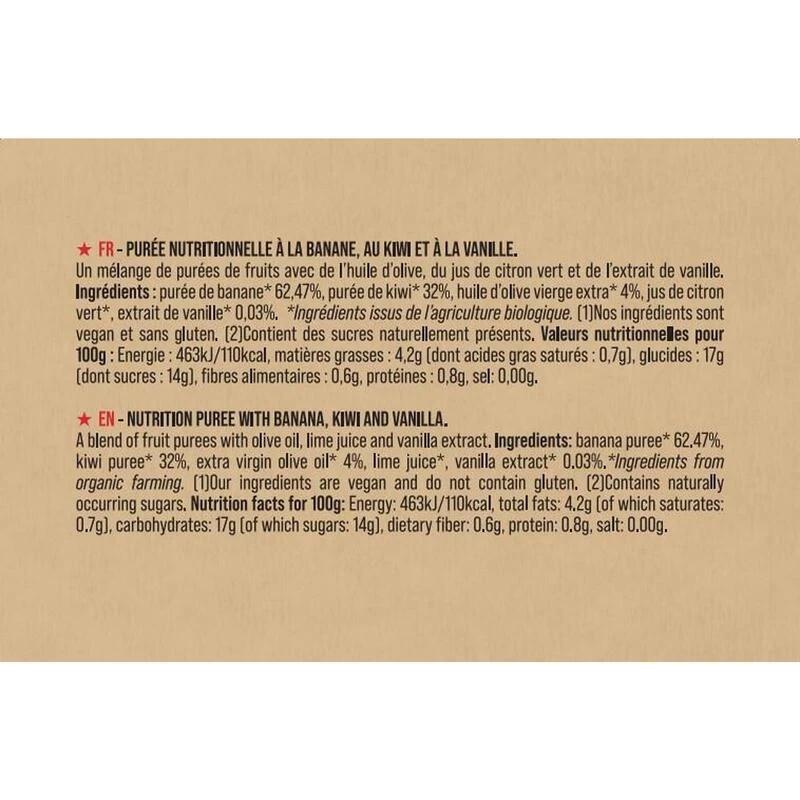 Pack X20 Purées Nutritionnelles Bio Fruitées Banane-Kiwi-Vanille 90g 5 Pack X20 Purées Nutritionnelles Bio Fruitées Banane-Kiwi-Vanille 90g – Image 3