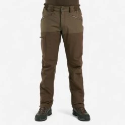 PANTALON Chasse RENFORT MARRON TEMPS SEC 500