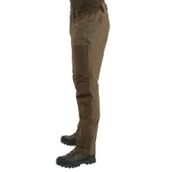 PANTALON Chasse RENFORT MARRON TEMPS SEC 500 -Activités De Plein Air pantalon chasse renfort marron temps sec 500 3