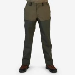 Pantalon Chasse Résistant Et Imperméable Supertrack Vert 100 -Activités De Plein Air pantalon chasse resistant et impermeable supertrack vert 100 1