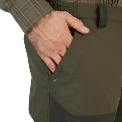 Pantalon Chasse Résistant Et Imperméable Supertrack Vert 100 -Activités De Plein Air pantalon chasse resistant et impermeable supertrack vert 100 6