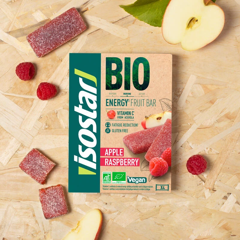 Pâte De Fruits à La Pomme Et à La Framboise Isostar - Bio Et Sans Gluten 4x 25g 5 Pâte De Fruits à La Pomme Et à La Framboise Isostar - Bio Et Sans Gluten 4x 25g – Image 3