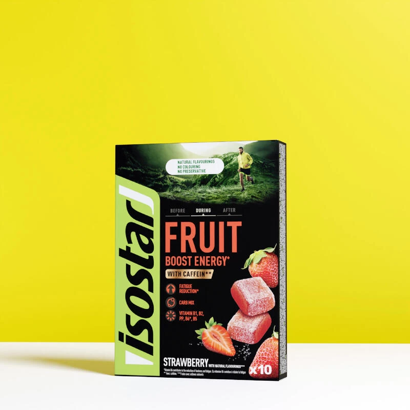 Isostar Pâte De Fruits ENERGY FRUIT BOOST Fraise 10x10g 2 Isostar Pâte De Fruits ENERGY FRUIT BOOST Fraise 10x10g