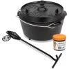 Petromax Dutch Oven FT6-6QT (avec Pieds) Ensemble - Poêle + Levier De Couvercle 1 Petromax Dutch Oven FT6-6QT (avec Pieds) Ensemble - Poêle + Levier De Couvercle -Activités De Plein Air petromax dutch oven ft6 6qt avec pieds ensemble poele levier de couvercle