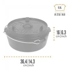 Petromax Dutch Oven FT6-6QT - Sans Pieds 9 Petromax Dutch Oven FT6-6QT - Sans Pieds -Activités De Plein Air petromax dutch oven ft6 6qt sans pieds 2
