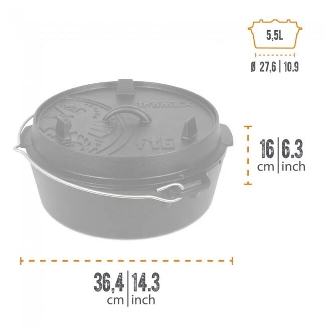 Petromax Dutch Oven FT6-6QT - Sans Pieds 5 Petromax Dutch Oven FT6-6QT - Sans Pieds – Image 3